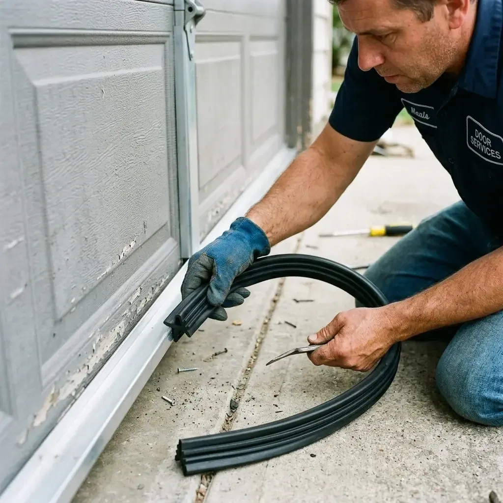 EPDM Rubber Bottom Weather Seal Installation